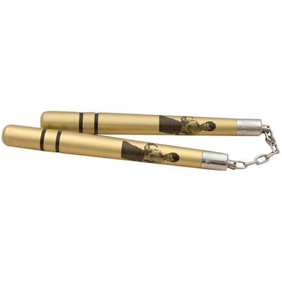 N02 - Nunchaku Manche bois à chaine BRUCE LEE