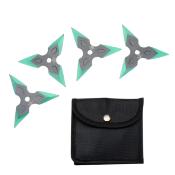 SHURISET4 - Set de 4 Etoiles  Lancer / Shurikens Green