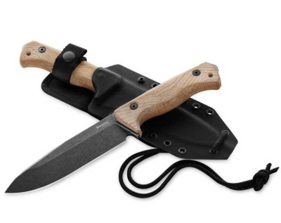 T6BCVN - Poignard LIONSTEEL T6 Micarta Naturel Blackwash