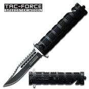 TF710BK - Couteau TAC FORCE Knurled Rescue Linerlock A/O