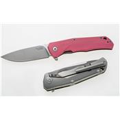 TREGPK - Couteau LION STEEL T.R.E. G10 Rose avec Clip