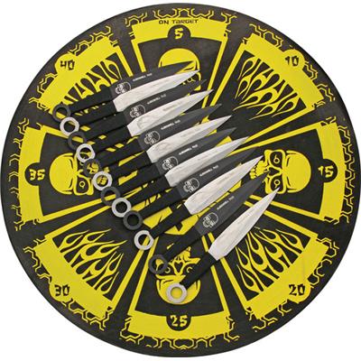 1510 - Jeu de 12 couteaux à lancer avec cible