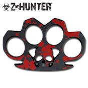 ZB017R - Poing Amricain Z HUNTER Skull Red