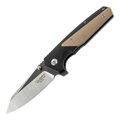 591012 - Couteau HERBERTZ G10 Noir/Beige