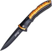 HE55001 - Couteau HERBERTZ Alu noir/Orange 11,5 cm Inox Noir