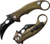 LE2A.GB - Couteau LIONSTEEL Karambit L.E.ONE MID Vert