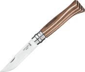 OP002388 - Couteau OPINEL Luxe N°8 VRI Bouleau Lamellé Brun