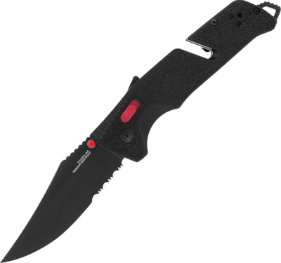 SGTRIDSBKR - Couteau SOG Trident AT Cranté Black/Red