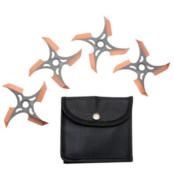 SHURISET1 - Set de 4 Etoiles  Lancer / Shurikens Red