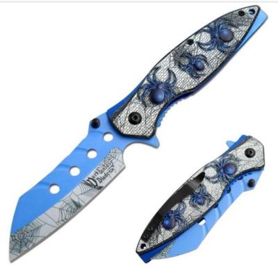 SPIDER2BL - Couteau DARK FANTASY BLADE Ouverture Assistée Spider Blue 
