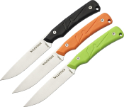 WITKIX3 - Set 3 Couteaux d'Office Wildsteer Troll Kitchen Noir Vert et Orange