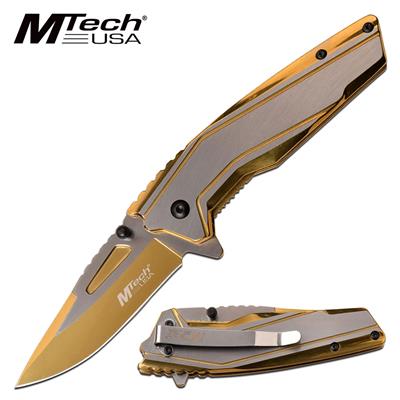 MTA1117GD - Couteau MTECH Linerlock A/O Gold