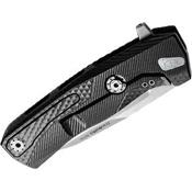 ROKABS - Couteau LION STEEL Rok Aluminium Noir avec Clip