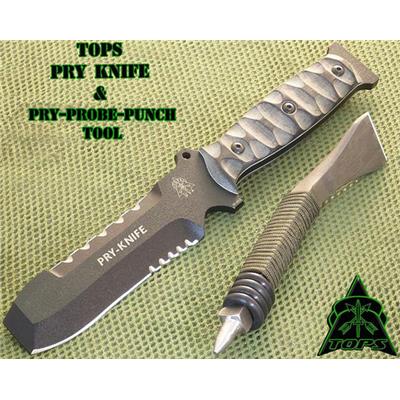 TPTPK001 - Poignard TOPS Pry Knife + Pry Probe Punch Tool