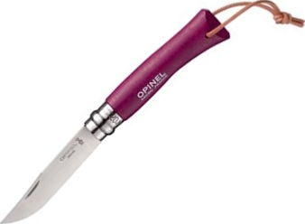 OP001444 - Couteau OPINEL Baroudeur N° 7 VRI 10 cm Aubergine à Lacet