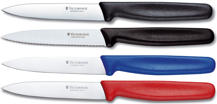 5.070 - Couteau Office VICTORINOX 10 cm Bleu Rouge ou Noir lisse ou à Dents