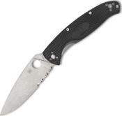 C142PSBK - Couteau SPYDERCO Resilience Lightweight Noir Semi Dentée