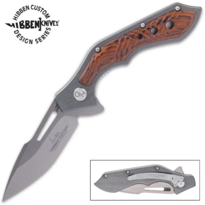 GH5108 - Couteau HIBBEN Hurricane Wooden Linerlock