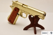 P5312 - Pistolet DENIX Colt Auto 45 Doré M1911A1 USA