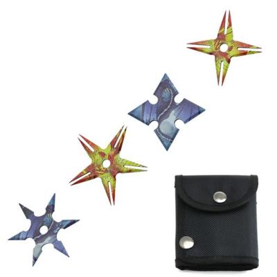 SETSTAR12 - Ensemble de 4 Etoiles à lancer Dragon avec Etui  