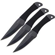 GH0947B - Couteaux  lancer HIBBEN Cord Grip Triple Set Black