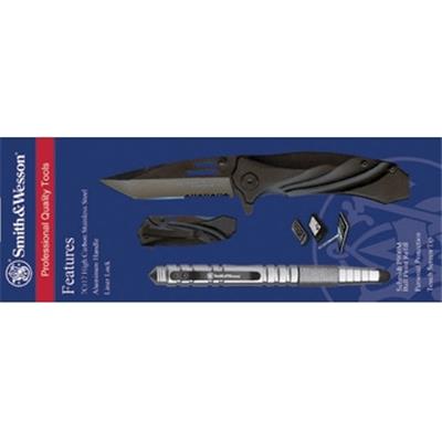 SWPROM135CP - Pack SMITH & WESSON Couteau/Stylo de Défense