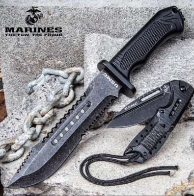 UC3302 - Set de 2 Pièces USMC Brotherhood avec Etui Licence Officielle