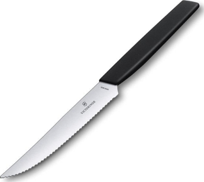 6.9003.12W - Couteau à Steak VICTORINOX Swiss Modern 12 cm Noir
