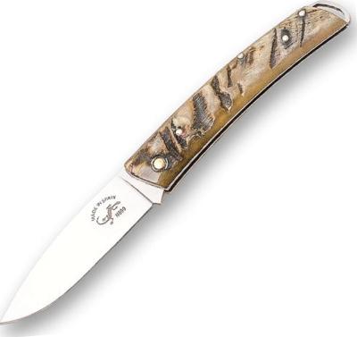 64265 - Couteau SALAMANDRA Corne Brute 9 cm Inox