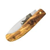 AP78CHA - Couteau de Poche Bois d'Olivier Personnalisation Chamois