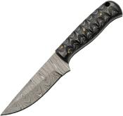 DM1360 - Couteau de Chasse DAMASCUS Grooved Fixed Blade