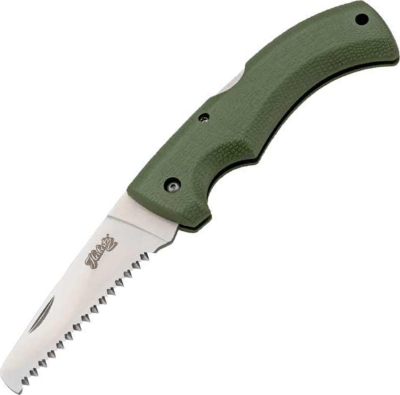 HE55003 - Couteau Scie HERBERTZ Vert 12,5 cm Inox