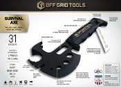 OGTS500 - Hache OFF GRID TOOLS Survival Axe ABS