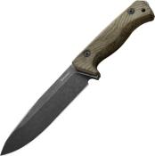 T6B.3V.CVG - Couteau LION STEEL T6 Micarta Vert CPM-3V Blackwash