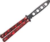 TH.K3102R - Couteau Papillon d'Entrainement Inox Rouge