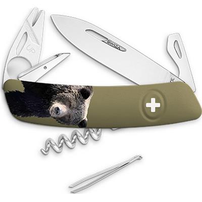 ZTT03OURS - Couteau SWIZA Wildlife Ours Olive