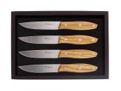 MAS2133OL - Coffret 4 Couteaux à Steak MASERIN Stakni 22cm Olivier