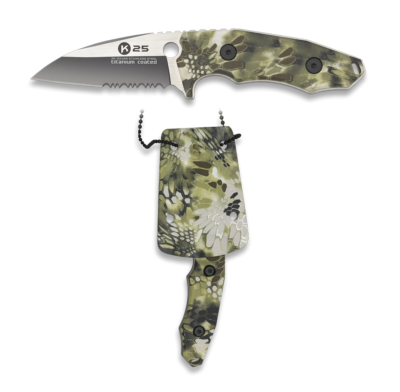 32466 - Couteau de Cou K25 G10 Green Python Camo