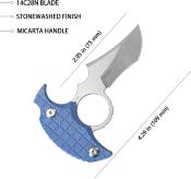 KUB404D - Push Dagger KUBEY Stheno Blue SW  