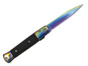 TH.N118W - Pliant THIRD Aluminium Noir/Arc en Ciel 9,5 cm Inox 