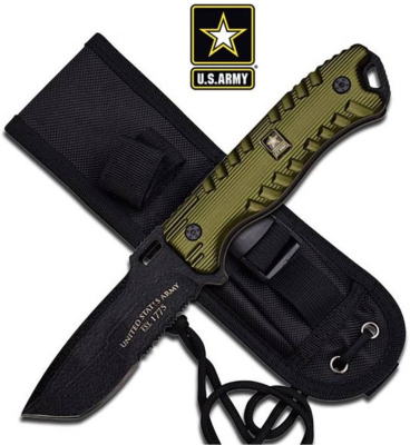 A1016GN - Poignard US ARMY STRONG Champ Fixed Blade OD Green