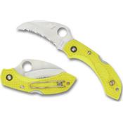 C28SYL2HB - Couteau SPYDERCO Dragonfly Salt 2 Hawkbill Jaune