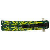 MUA123B - Couteau Master USA Linerlock A/O Green Leaf