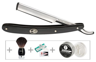 140901SET - Set de rasage BOKER Barberette Noir