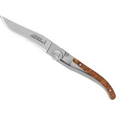 4913G - Couteau CLAUDE DOZORME Laguiole Liner Lock Genévrier 11 cm Inox