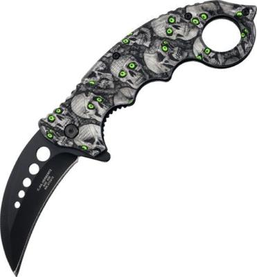 572413 - Couteau HERBERTZ Karambit tête de mort