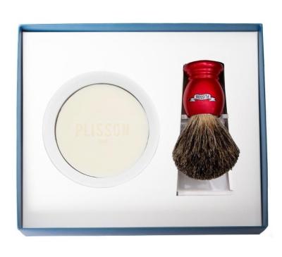 954840 - Coffret Rasage PLISSON Essentiel Monture Rouge Nacre