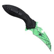DSA095GN - Couteau DARK SIDE BLADES A/O SPIDER Green