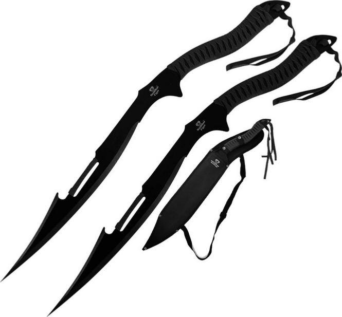 thumbnail image 2 of Snake Eye Tactical Full Tang 27" Blade – Katana/Ninja Sword/Machete – Rainbow Finish, Half Serrated, Sheath Included 2 of 4