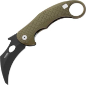 LE1AGB - Couteau LIONSTEEL Karambit L.E.One Vert/Noir